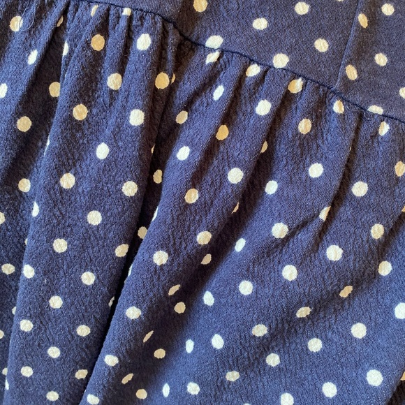 Navy Blue PolkaDotted Sleeveless Dress-Size XXL - Picture 1 of 7